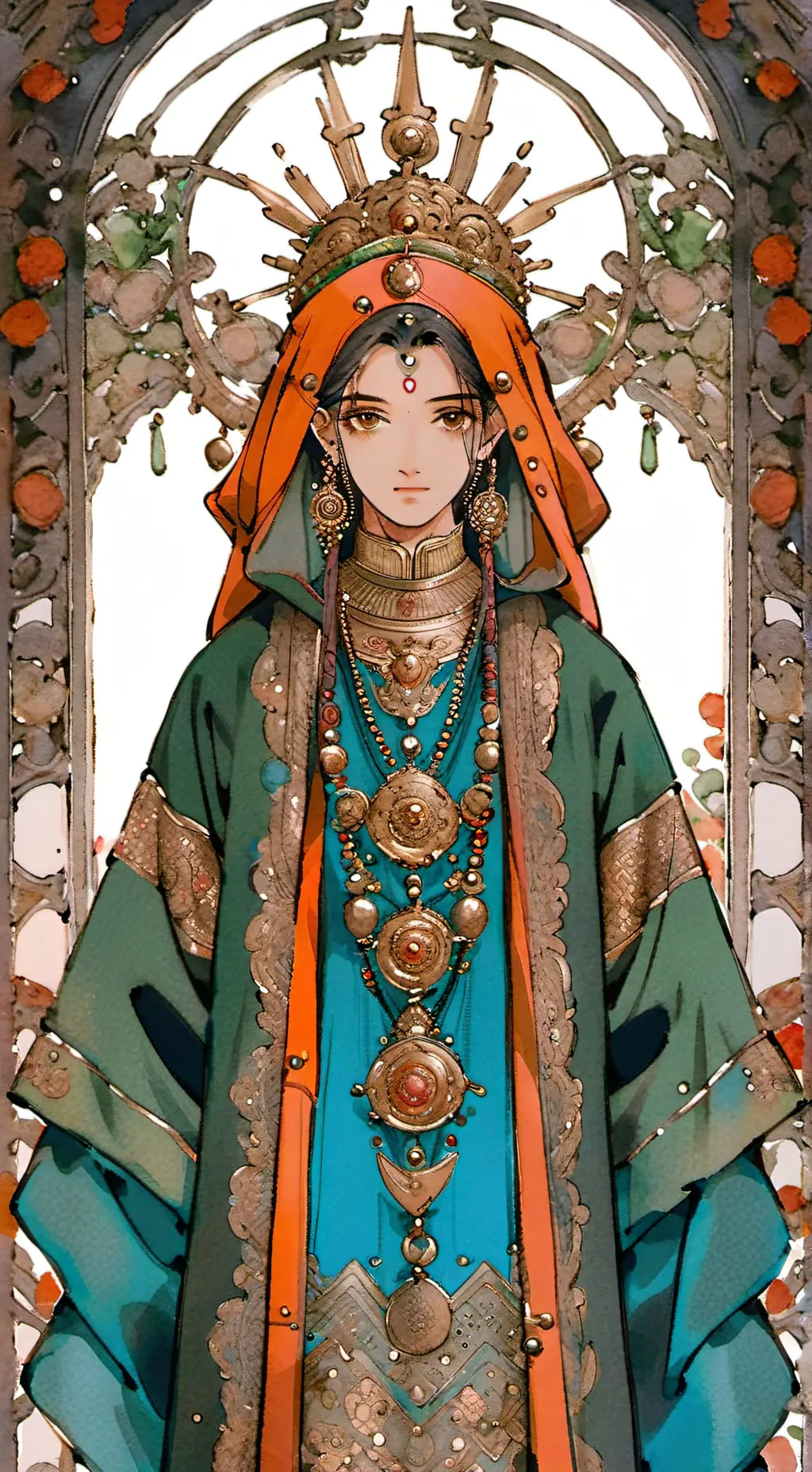 ai character: wenda x grey background