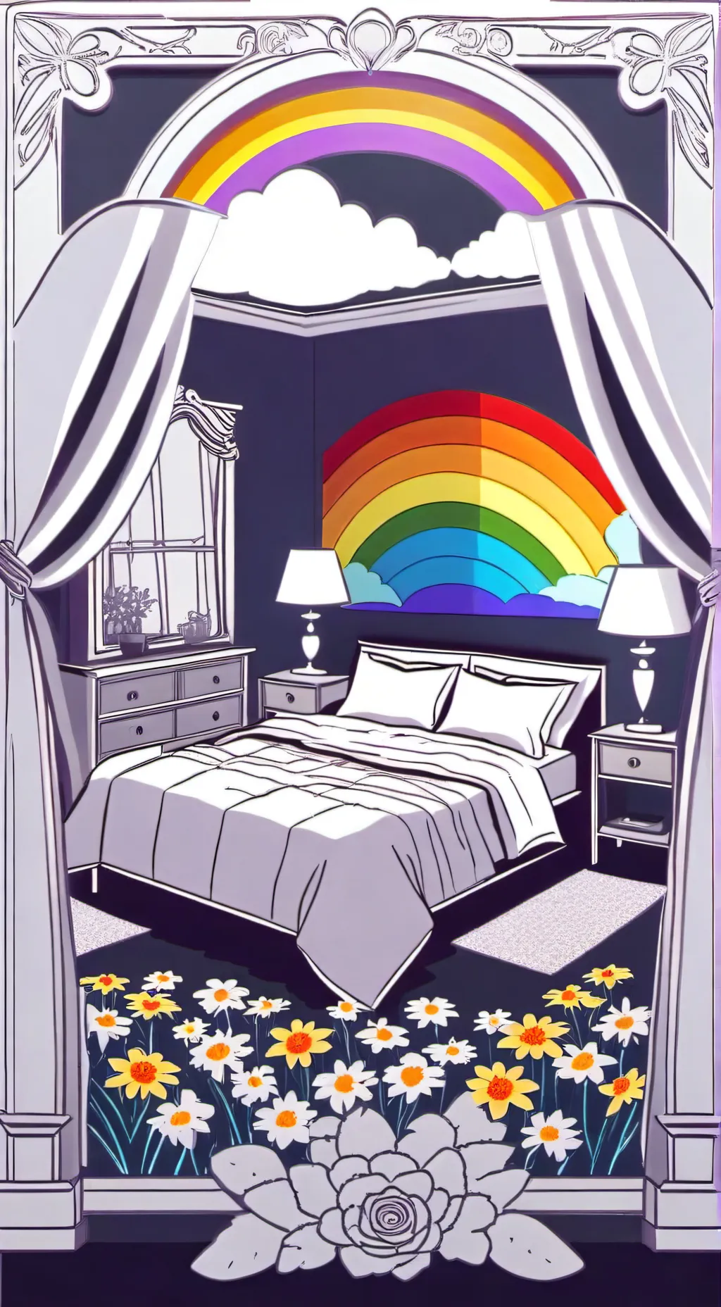 ai character: Dandys world + you background