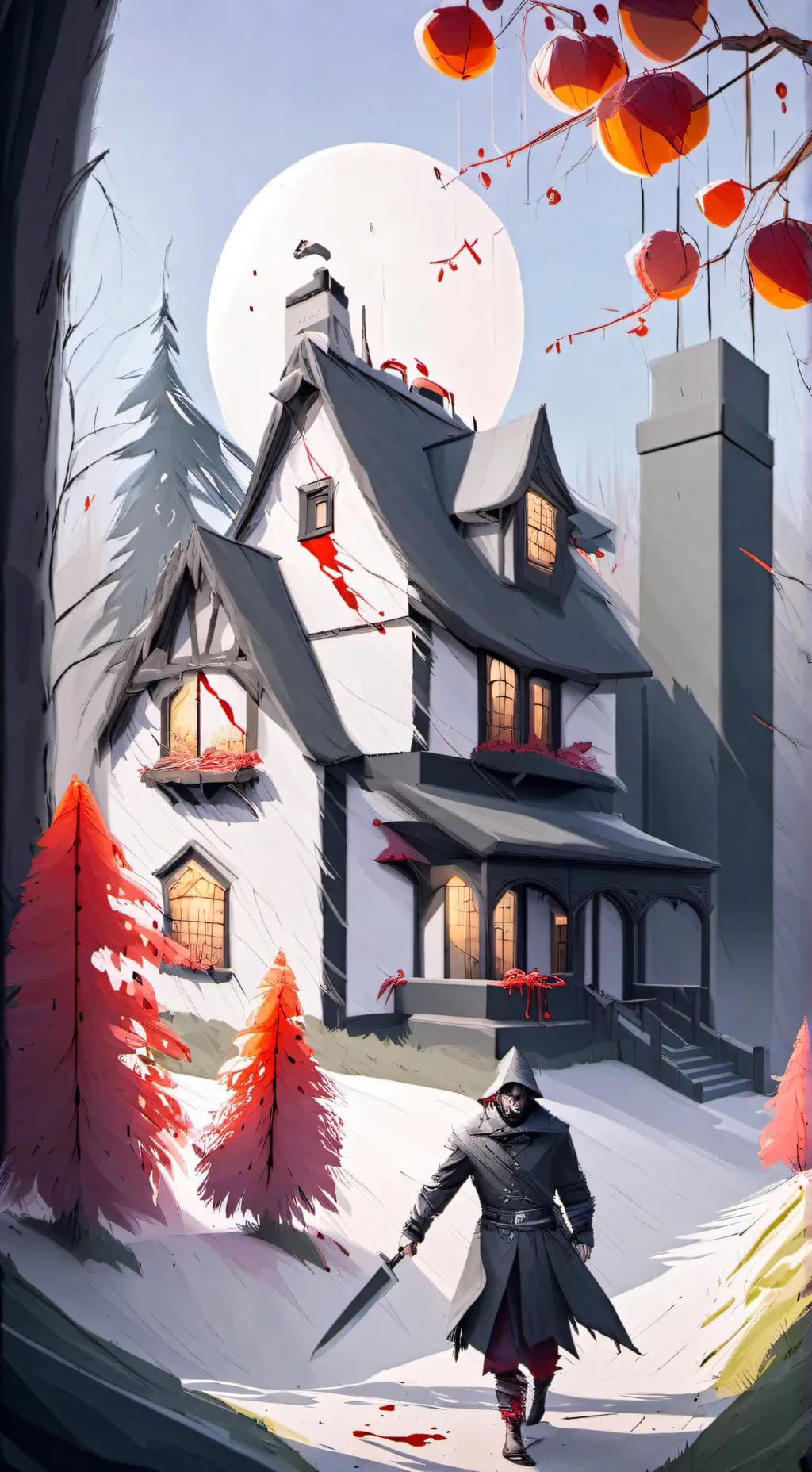 ai character: creepy man background