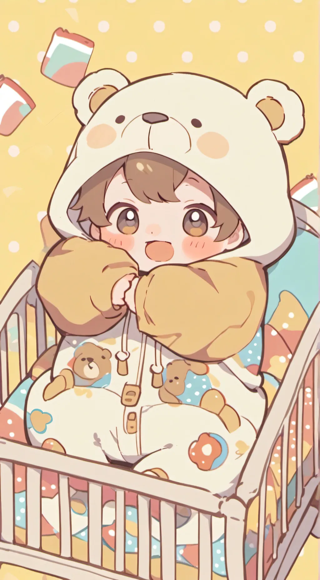 ai character: baby  background