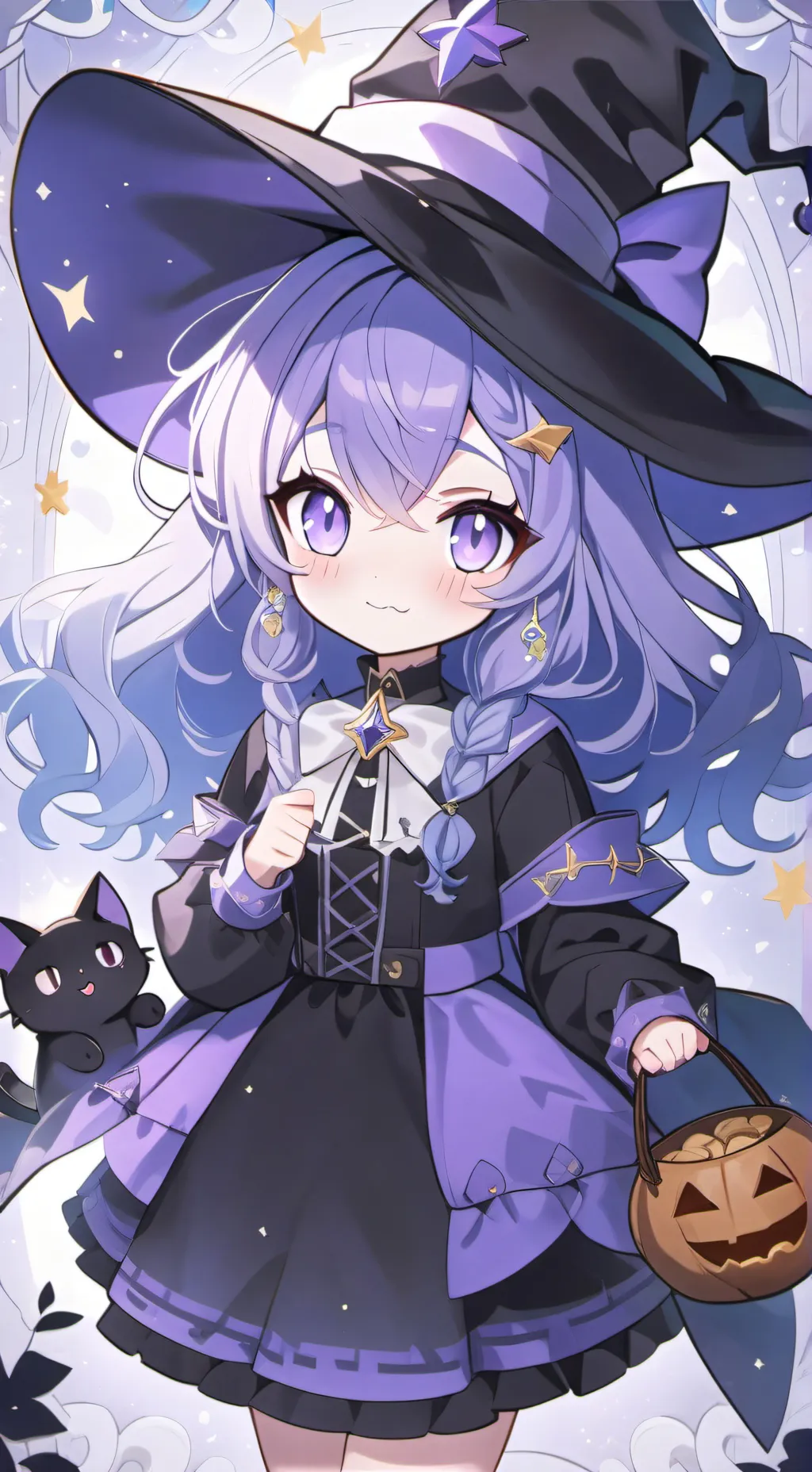 ai character: Witch cat cookie! background