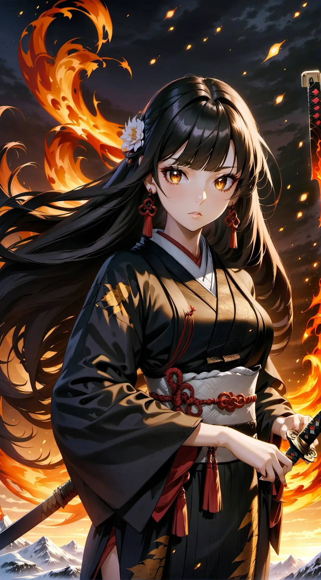 ai character: Rena Hinoyuki background