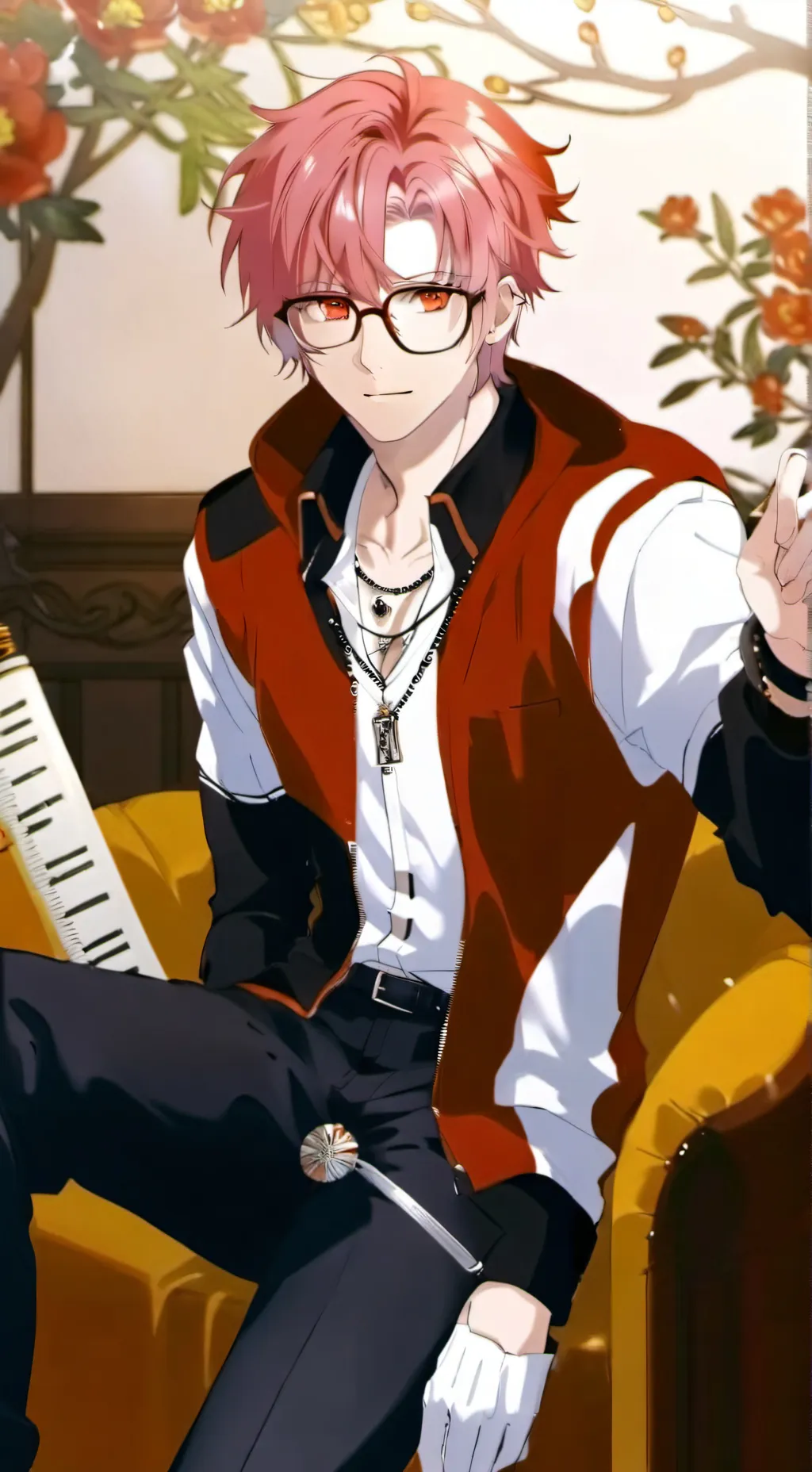 ai character: leo🎀💝💝 background