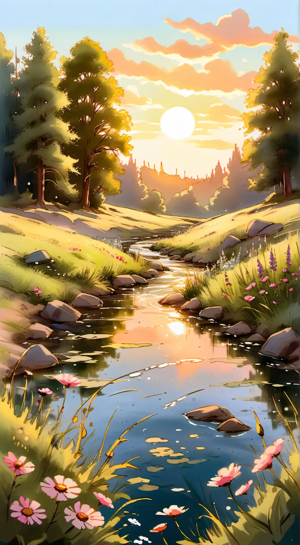 ai character: Touching GRASS!1!1 background