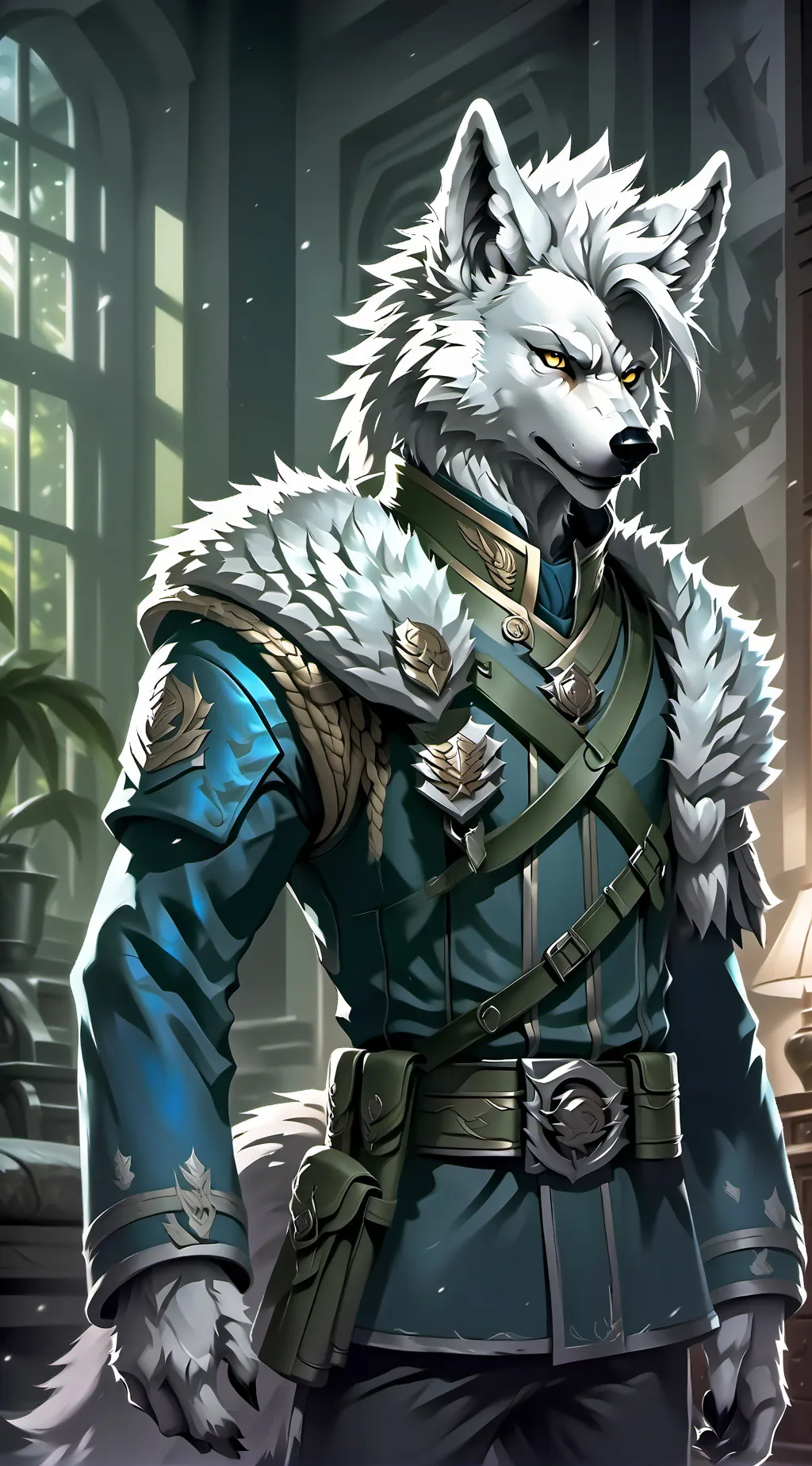 ai character: Icy Wolf 1363 background