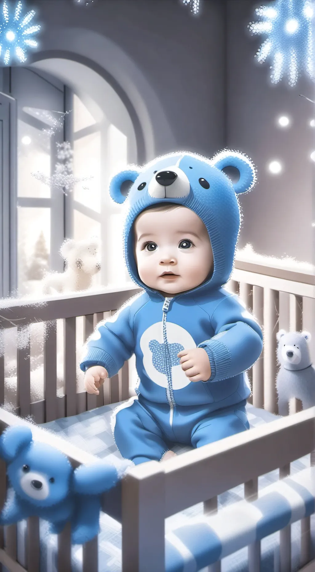 ai character: Snowie  background