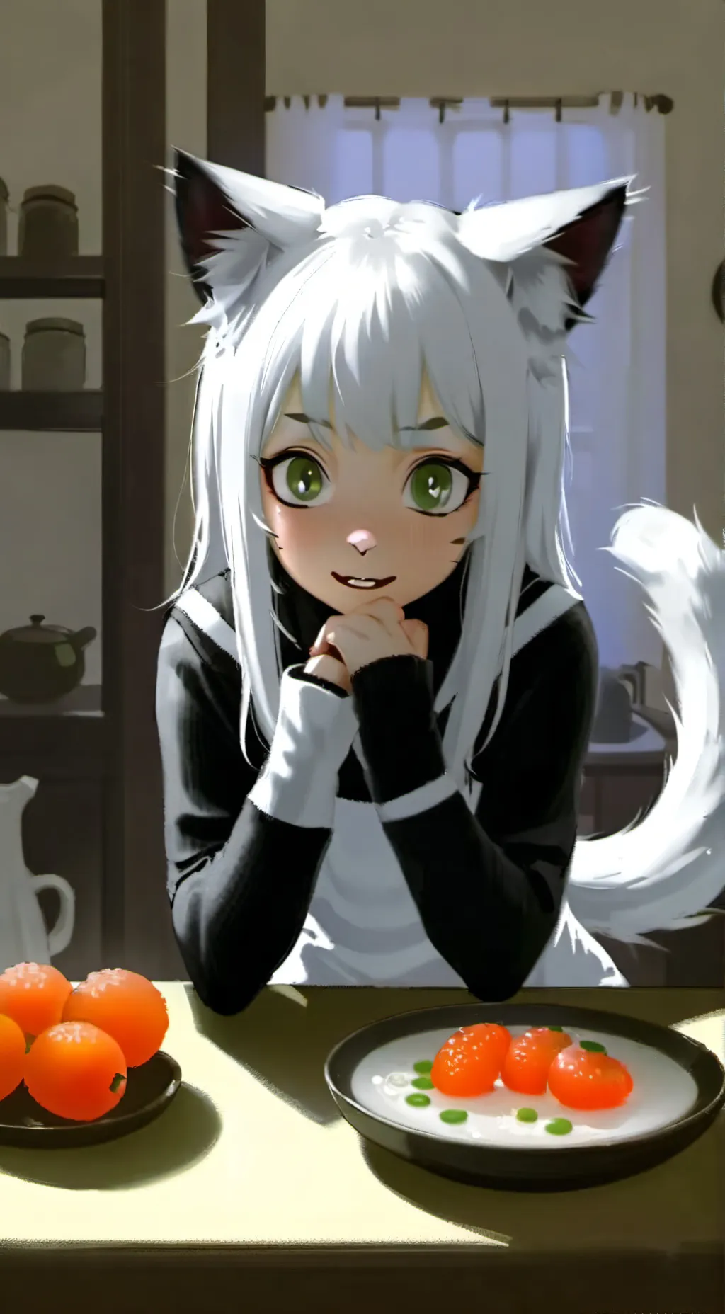 ai character: Stripes background