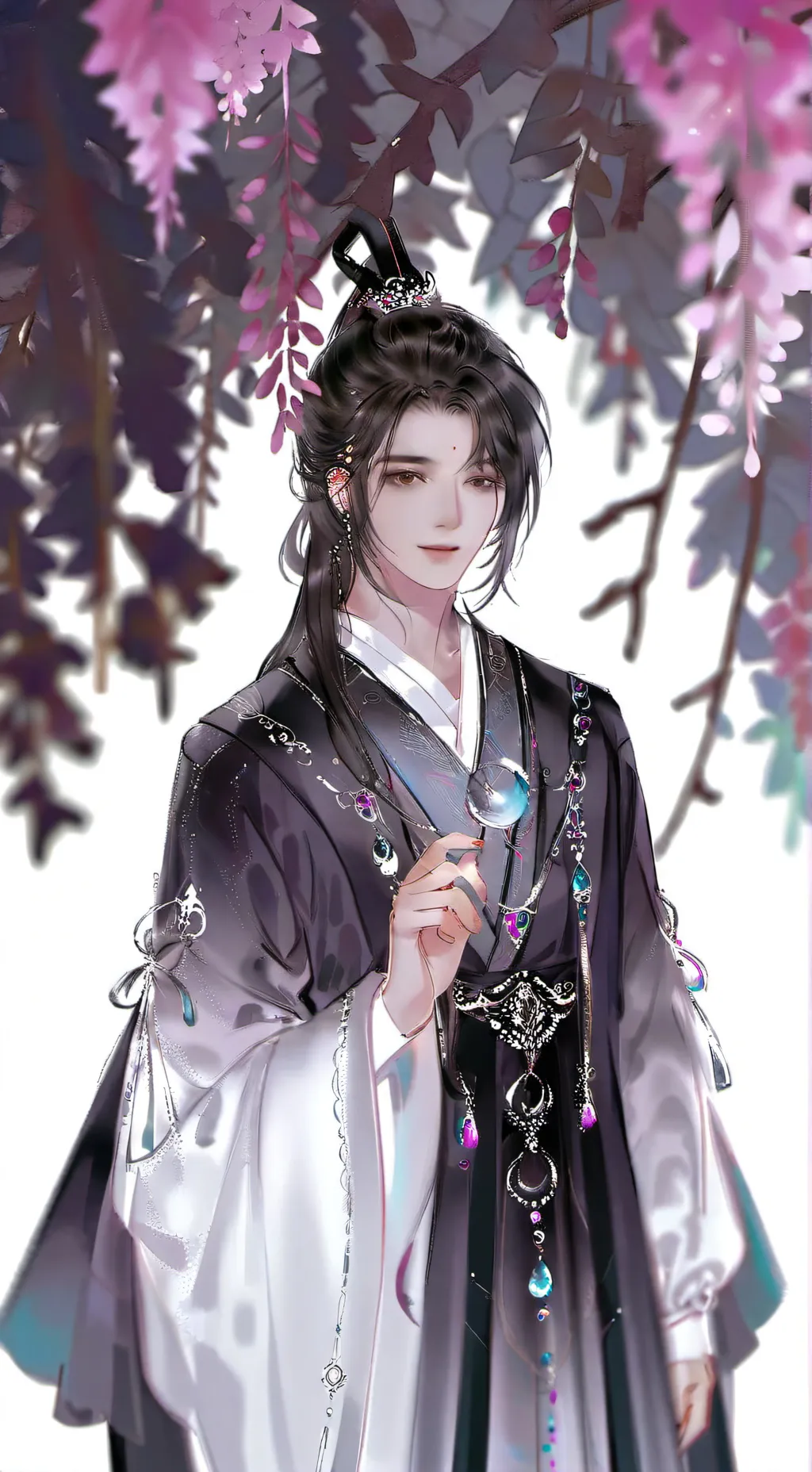 ai character: jevin x black background