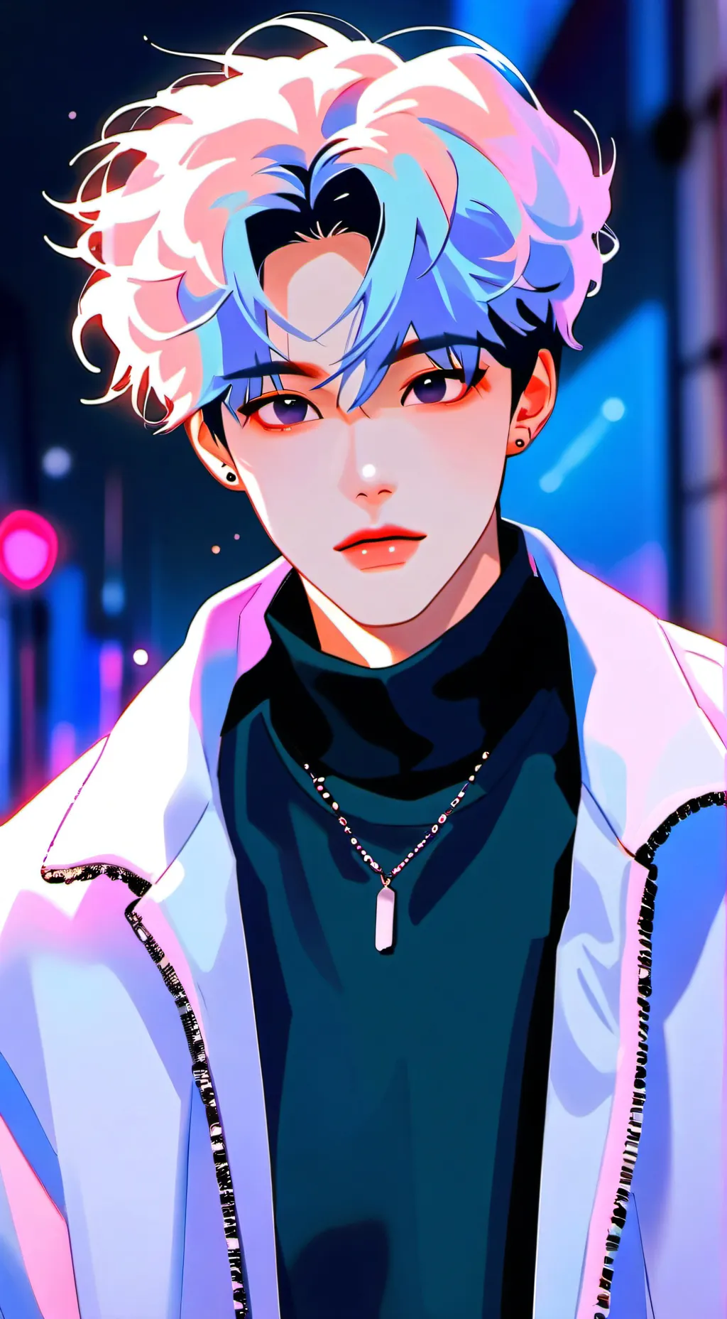 ai character: Jimin (BF)💜♾️💜♾️ background