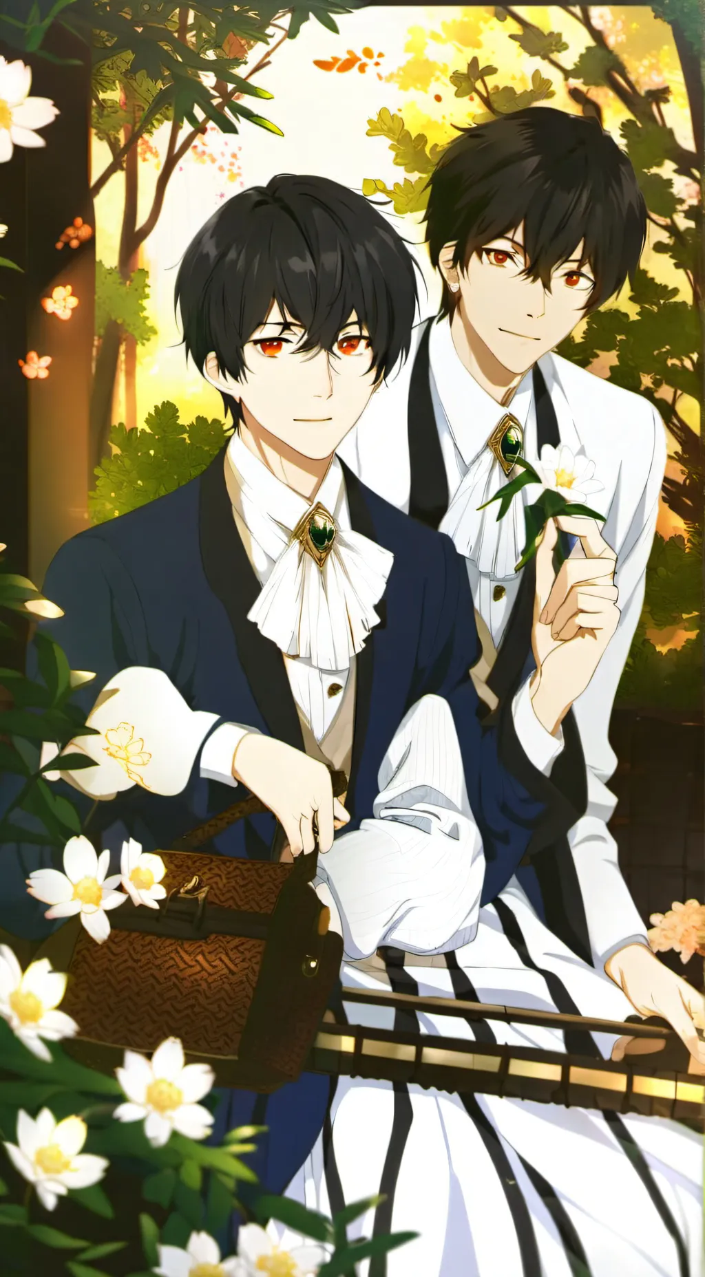 ai character: Billy and Virgil  background