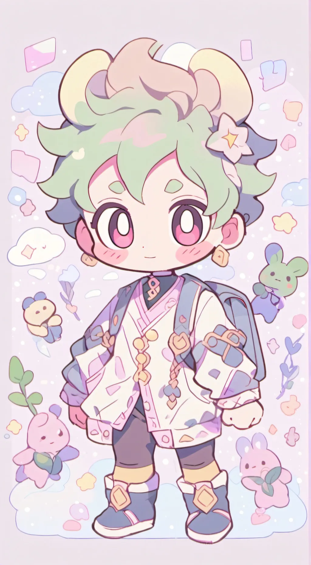 ai character: baby sunny(my oc) background