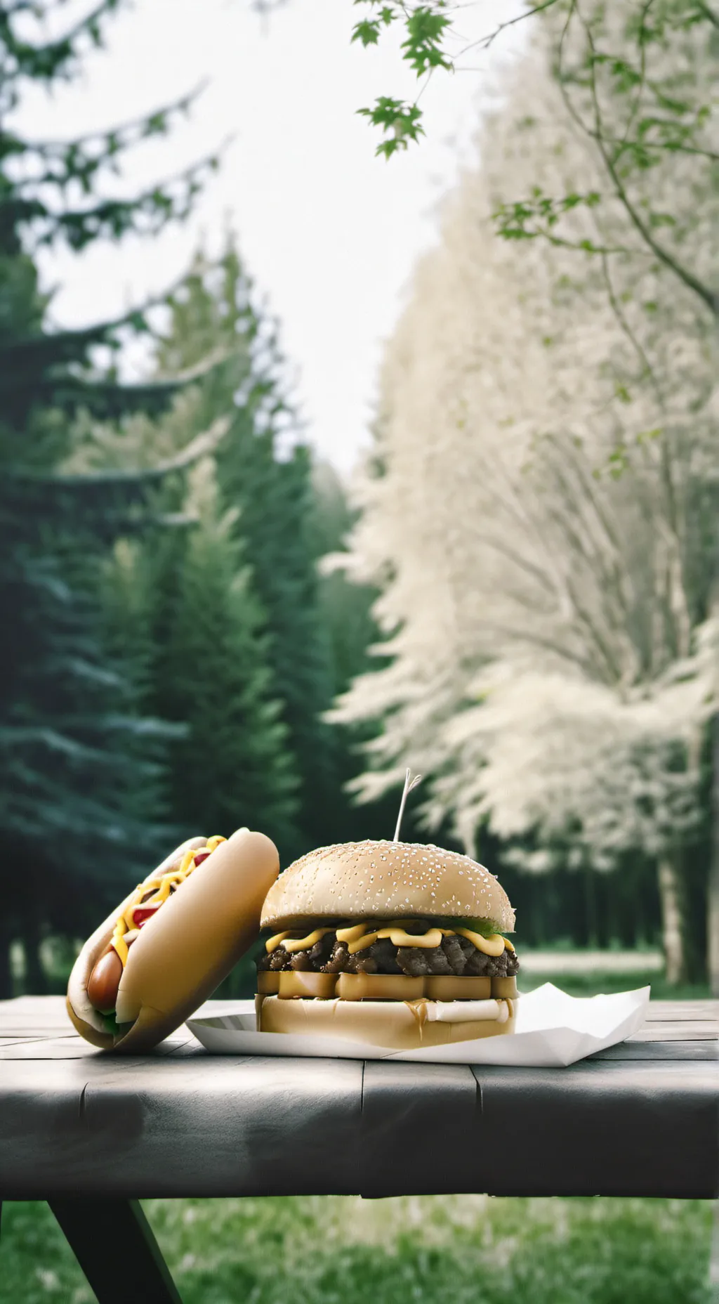 ai character: burger  background