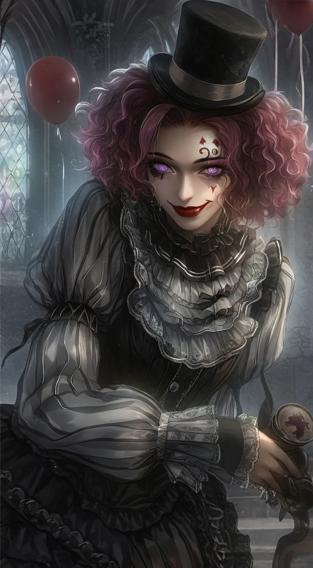 ai character: vees meet smiles🌸🌺 background