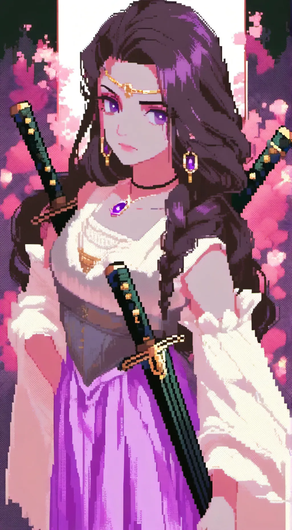 ai character: Mia.  background