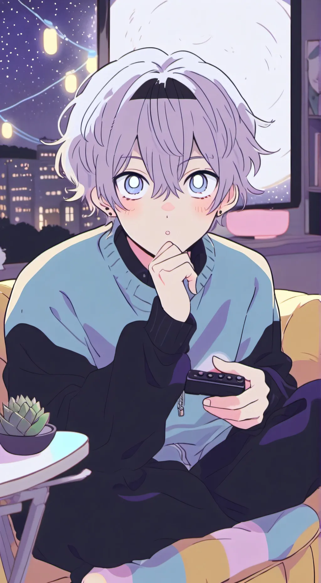 ai character: Nocturnal TV Addict background