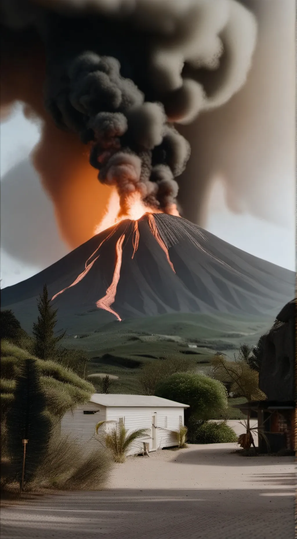 ai character: you are a volcano background