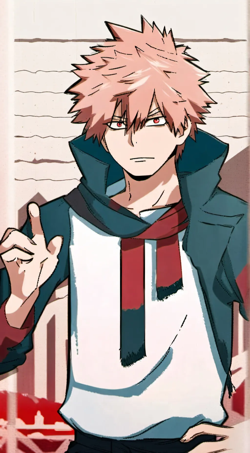 ai character: bakugo  background