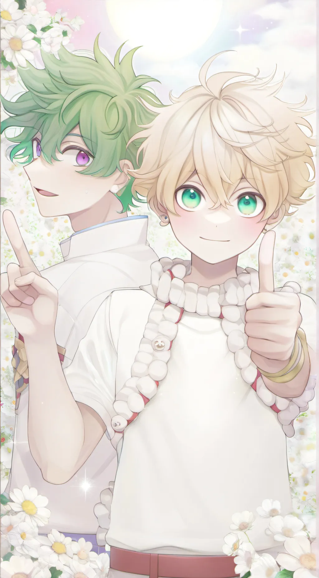 ai character: bakugo &deku background