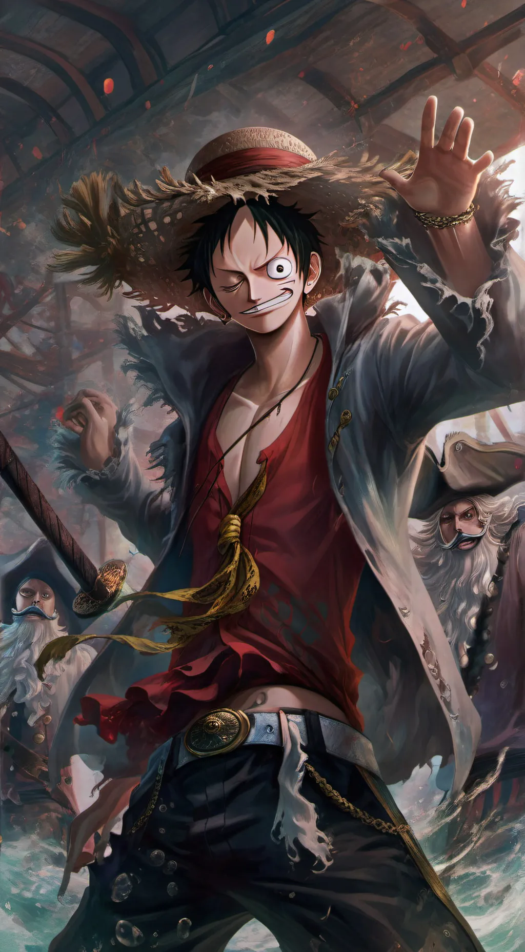 ai character:  one piece background