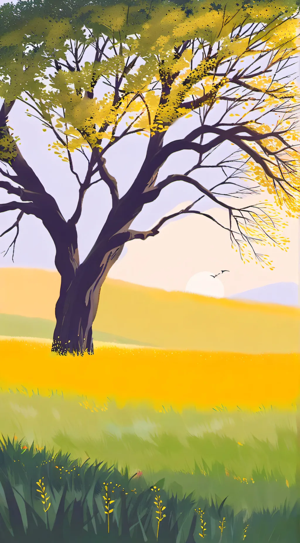 ai character: Chill field background