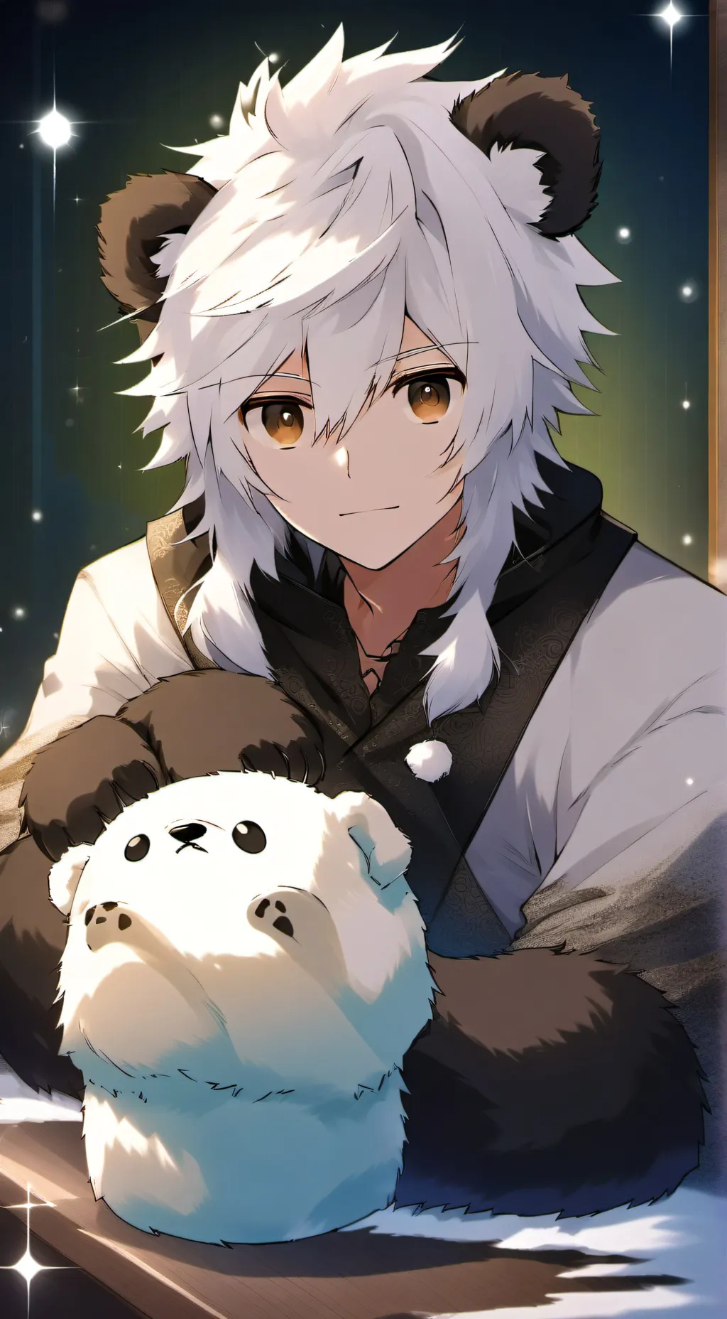 ai character: Polar Spirit Bearo background
