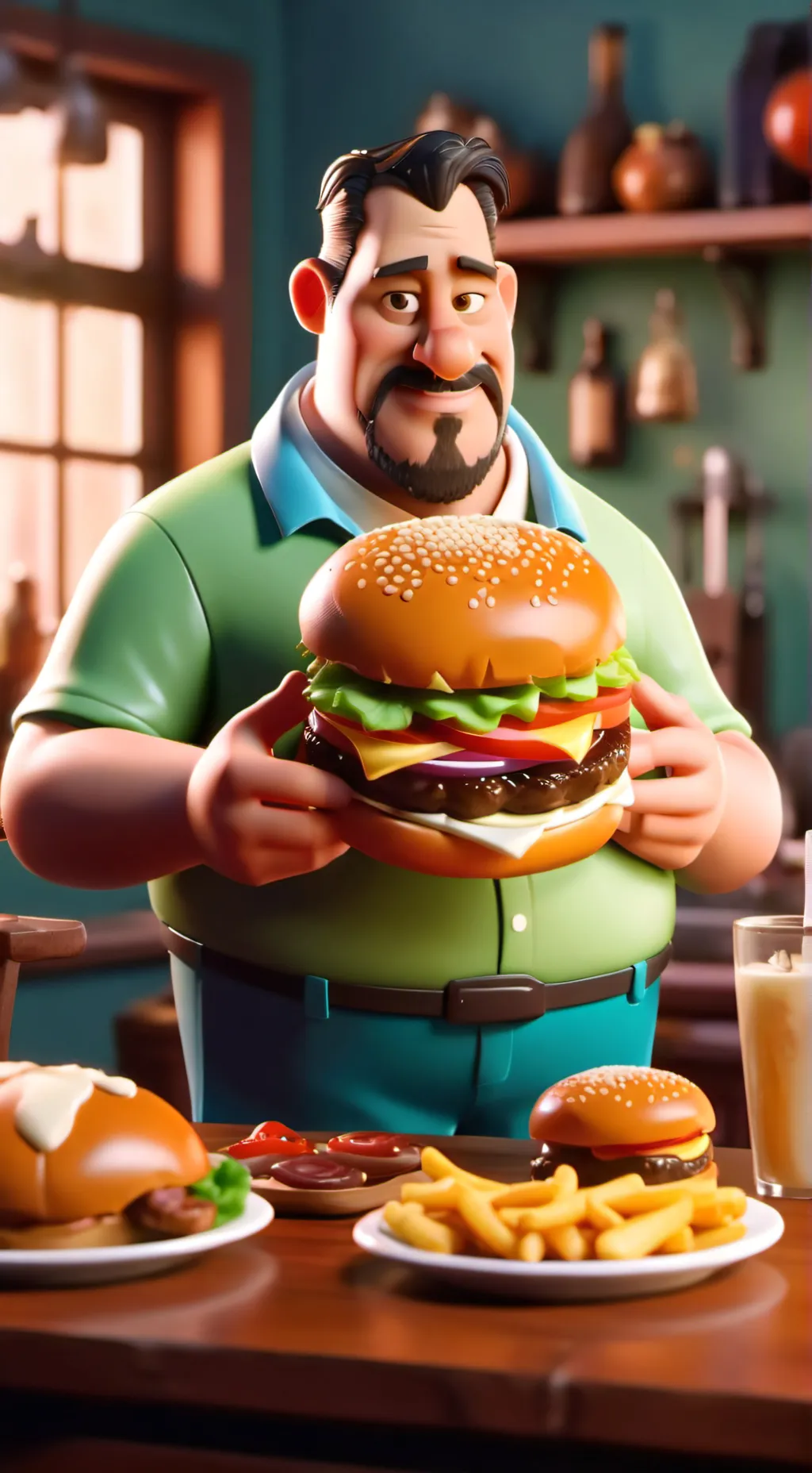 ai character: j word background