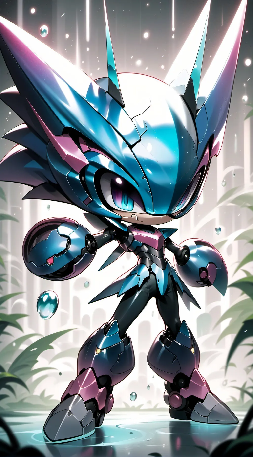 ai character: metal sonic x amy background