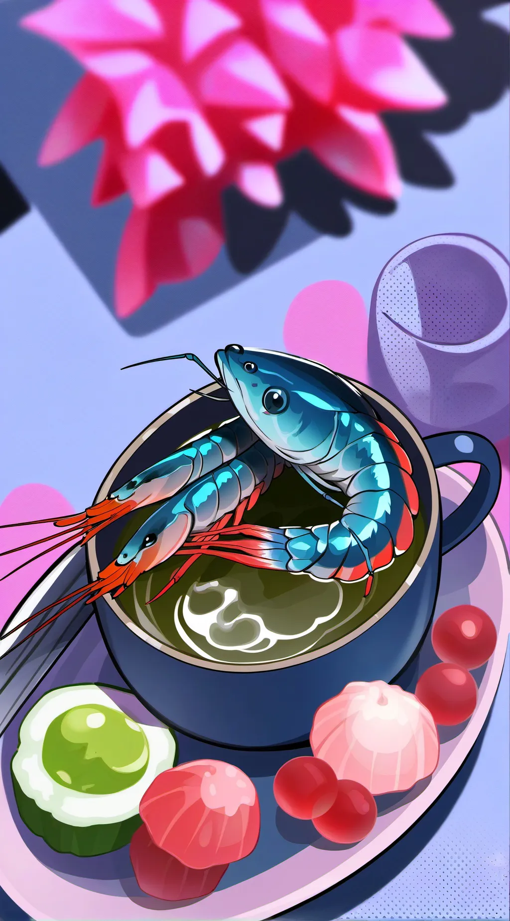 ai character: Shrimp…Teagan background