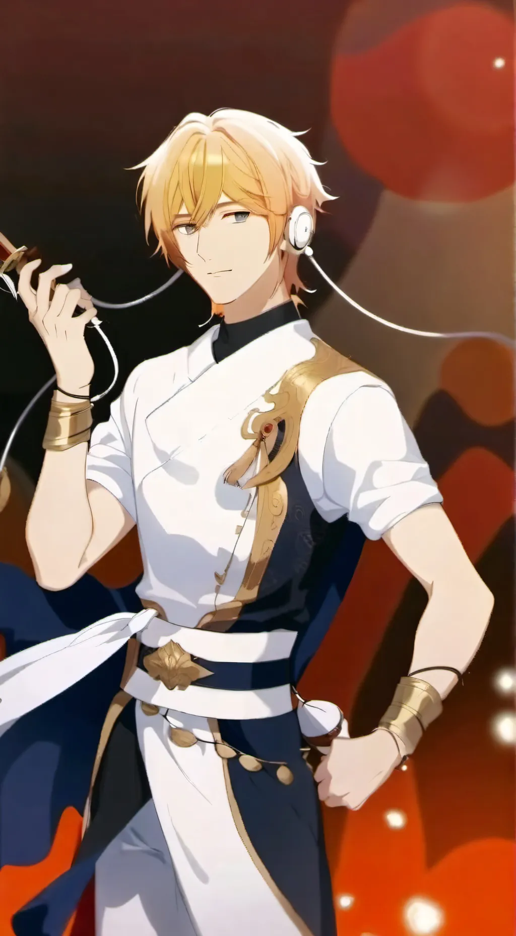 ai character: auriculares background