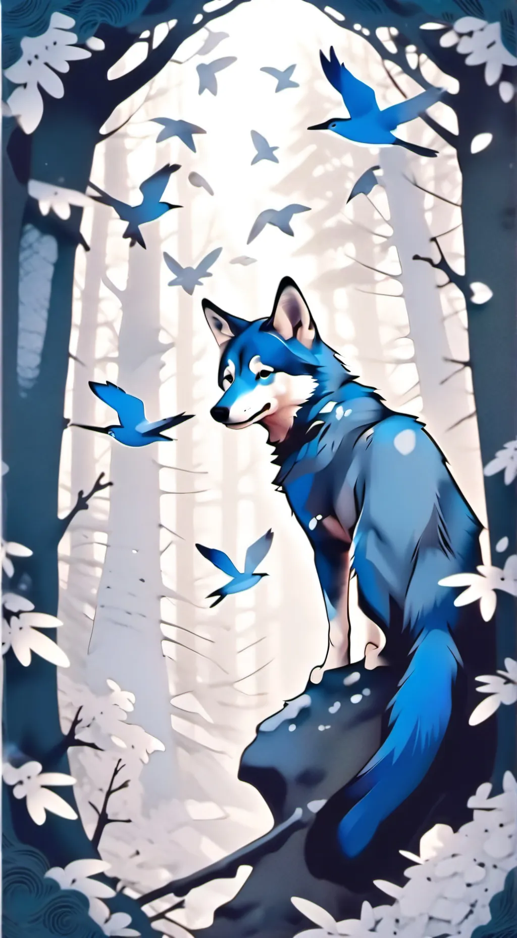 ai character: 🍼blue🍼 background