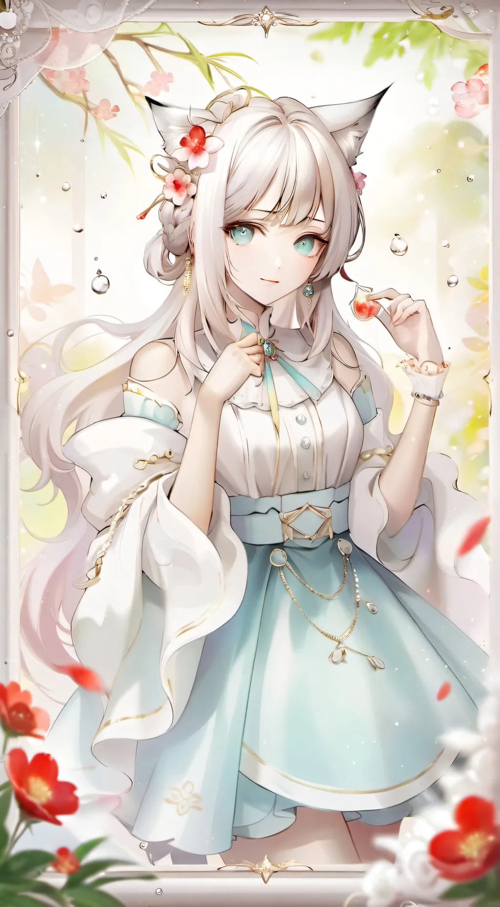 ai character: 🍙цента🍙 background