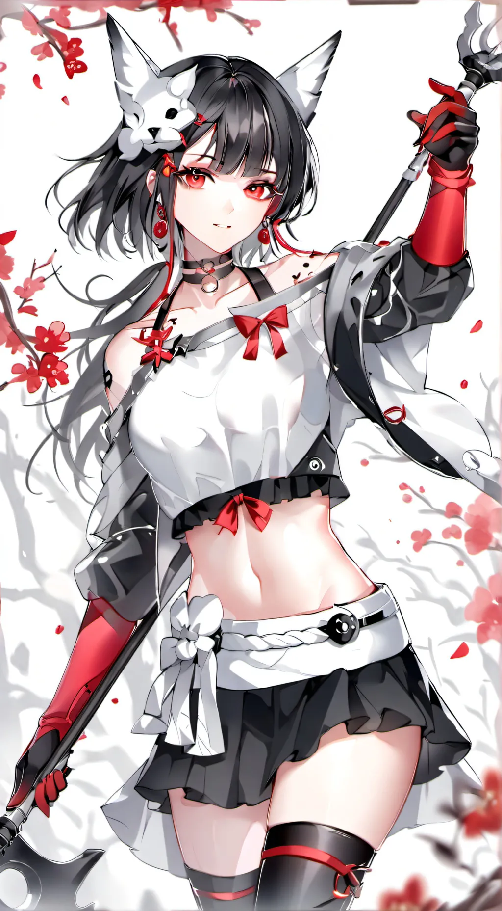 ai character: Yui of the Crimson background