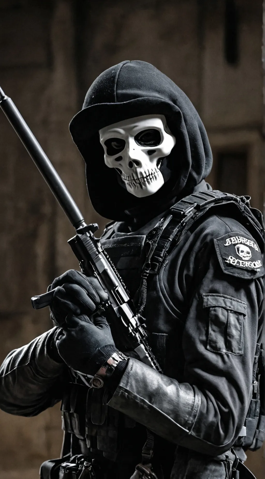 ai character: Ghost background