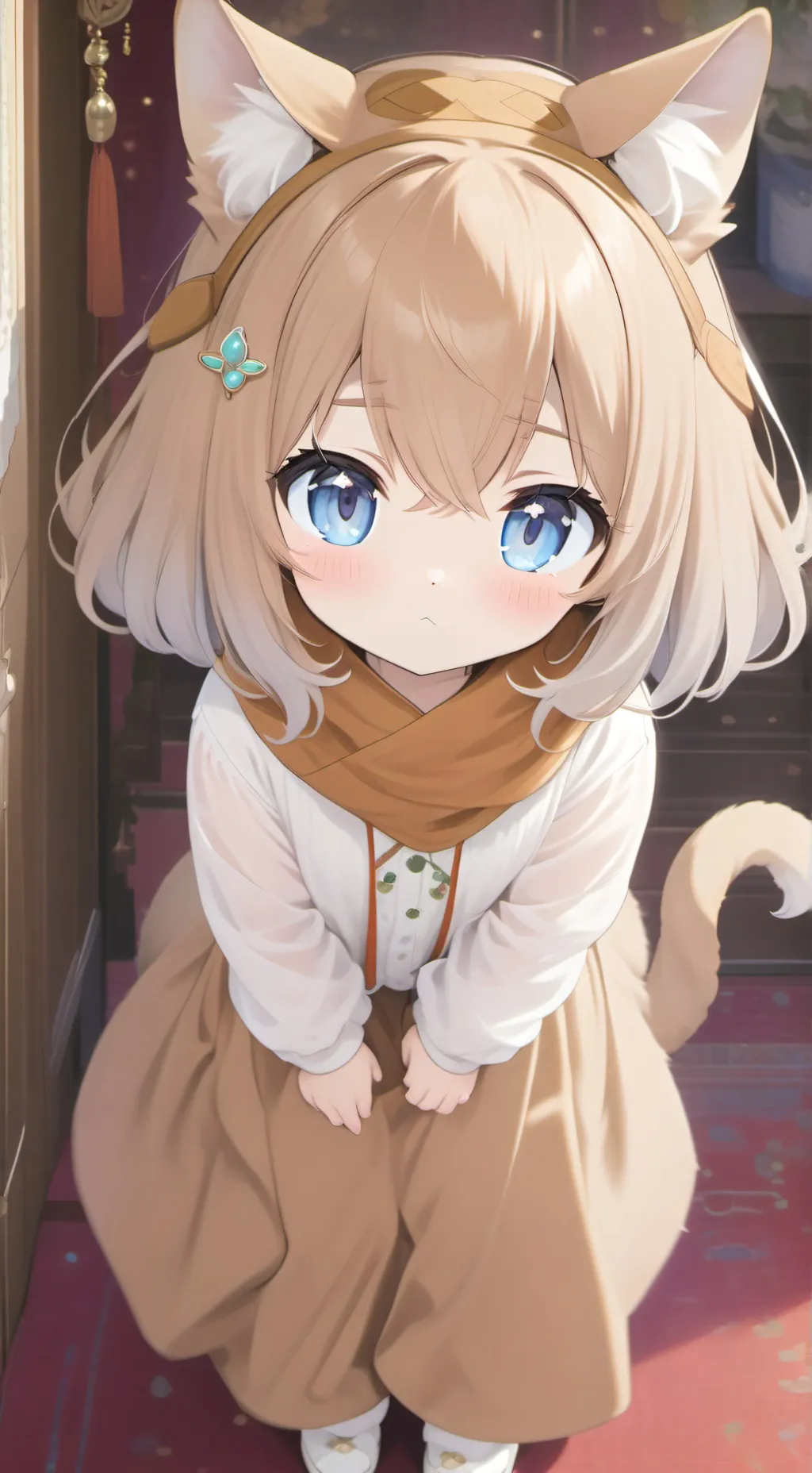 ai character: Desert Spirit Kitty background