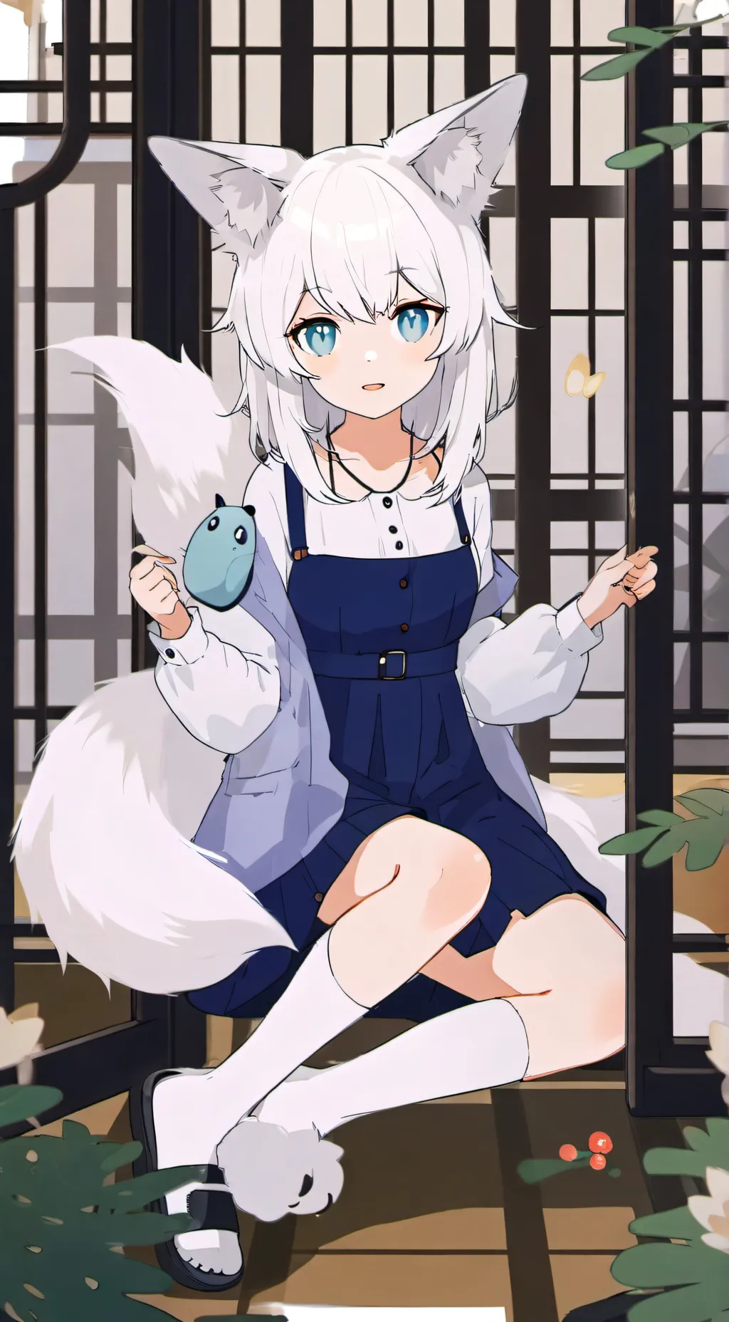 ai character: Snowflake background