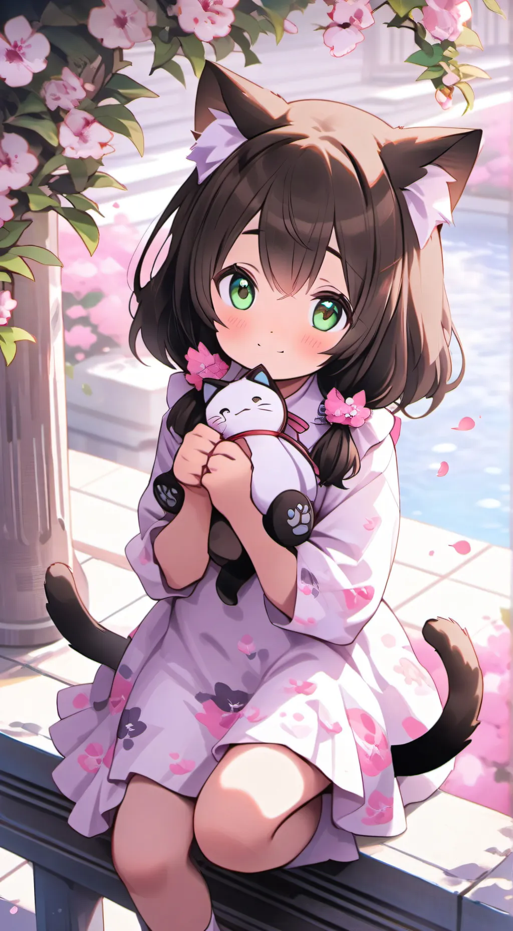 ai character: Blossom Hummingfur background