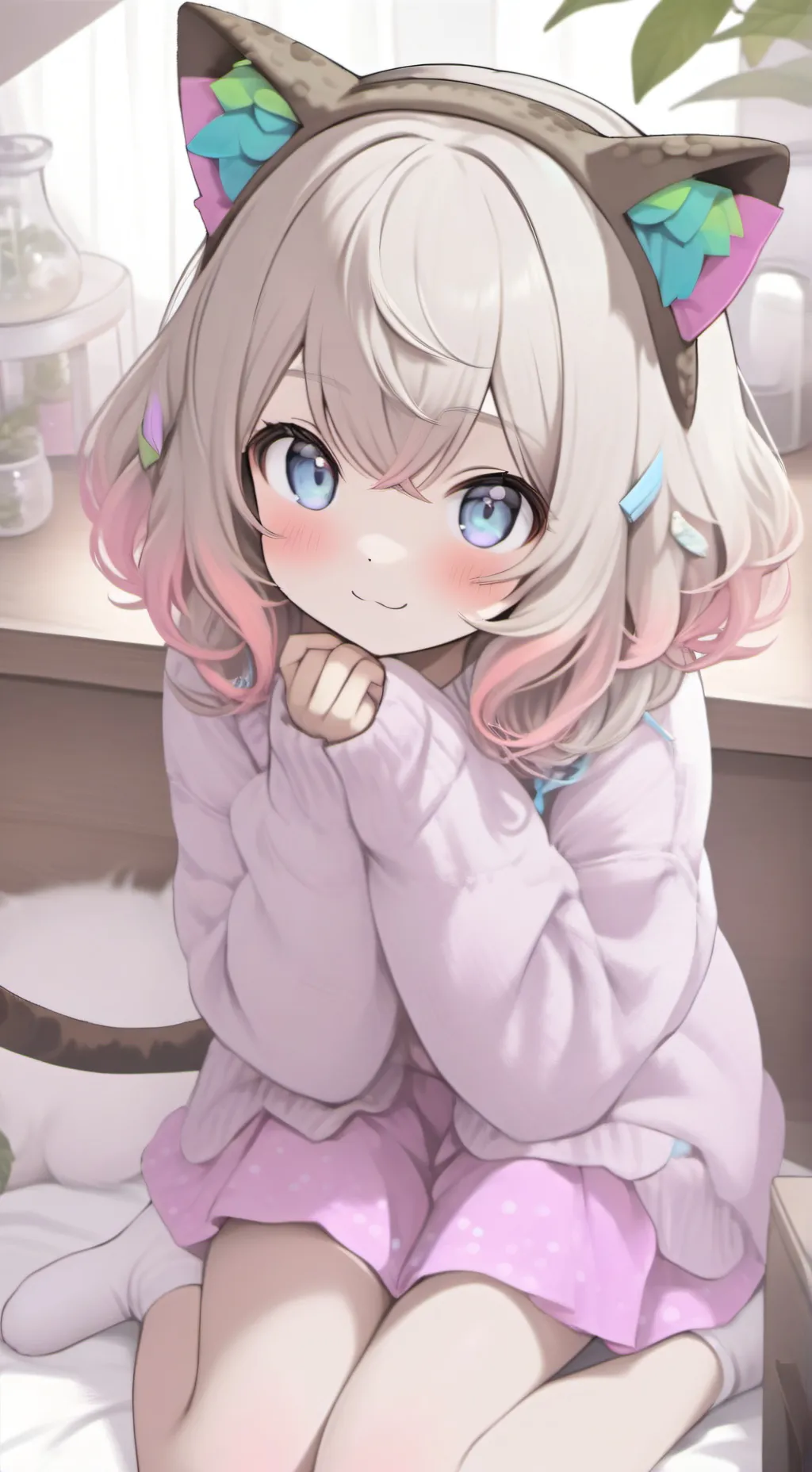 ai character: Chamele-Cat Spirit background