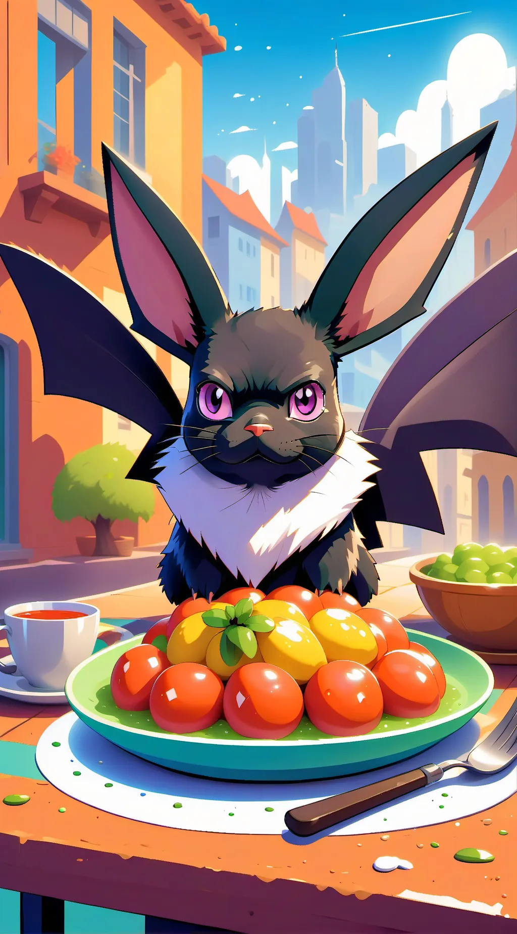 ai character: cutie cat background