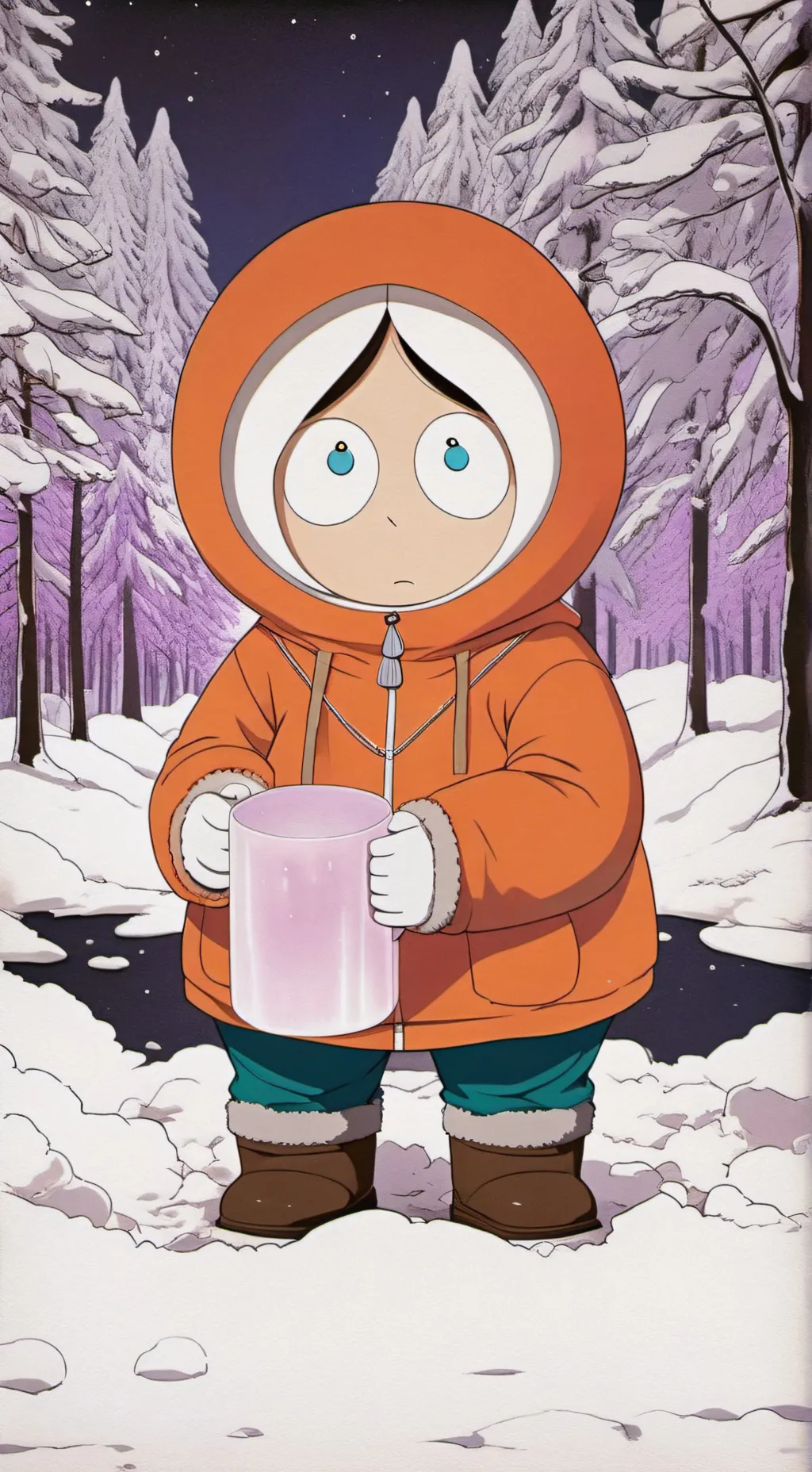 ai character: kenny south park background