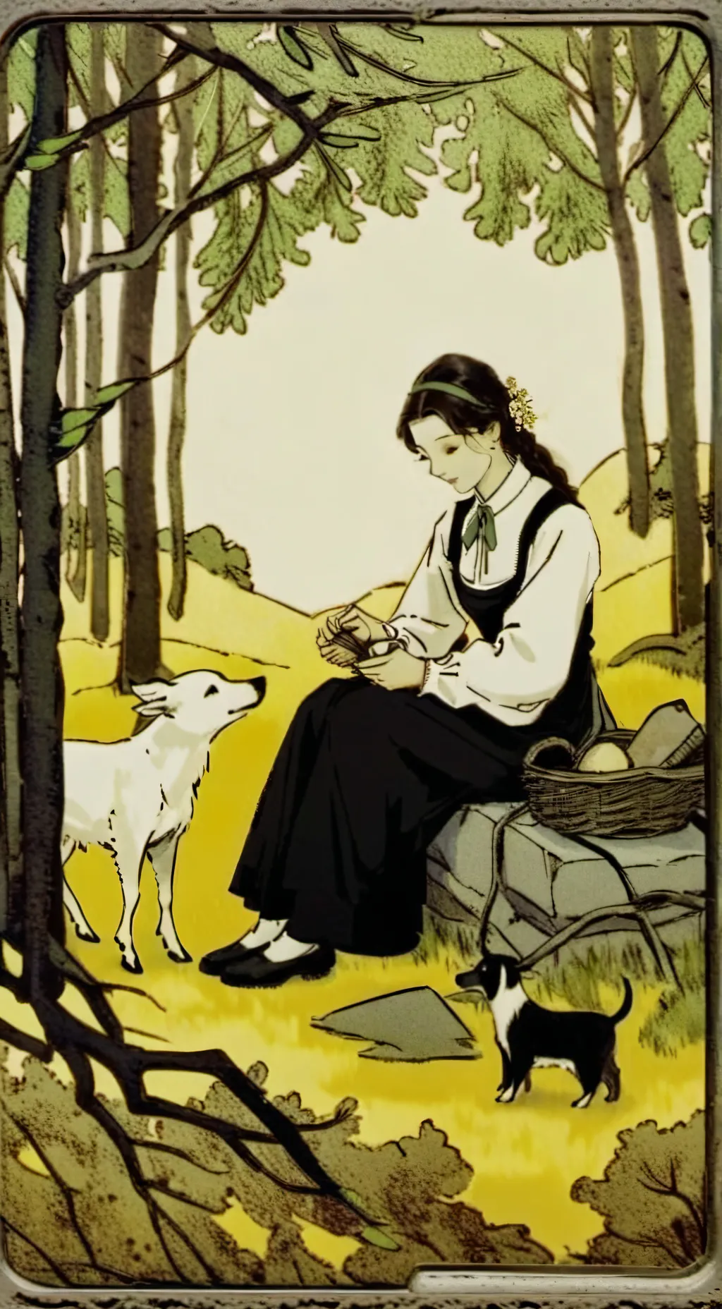 ai character: kinder der wiese  background