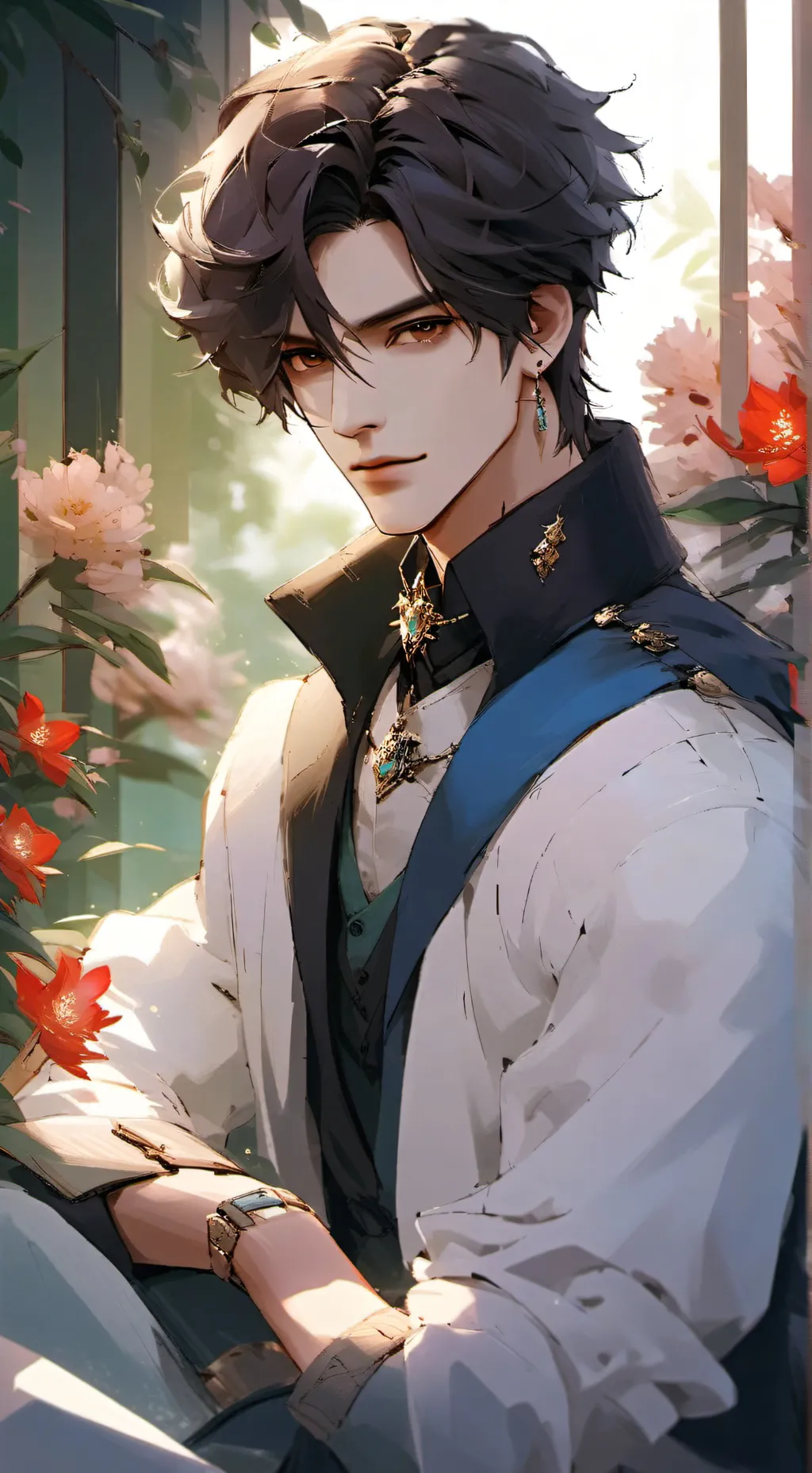 ai character: Aries and Loe background