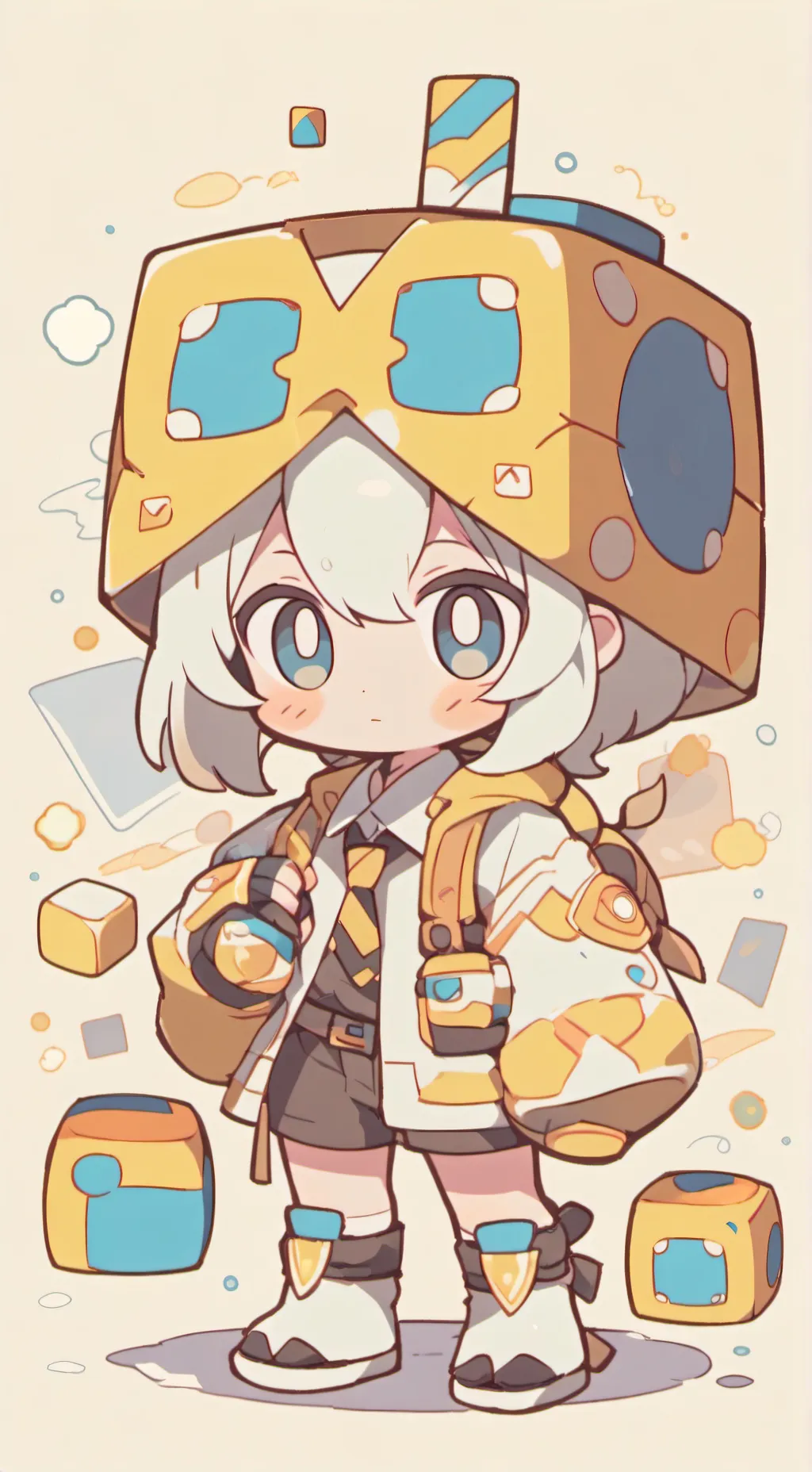 ai character: geometry dash  background