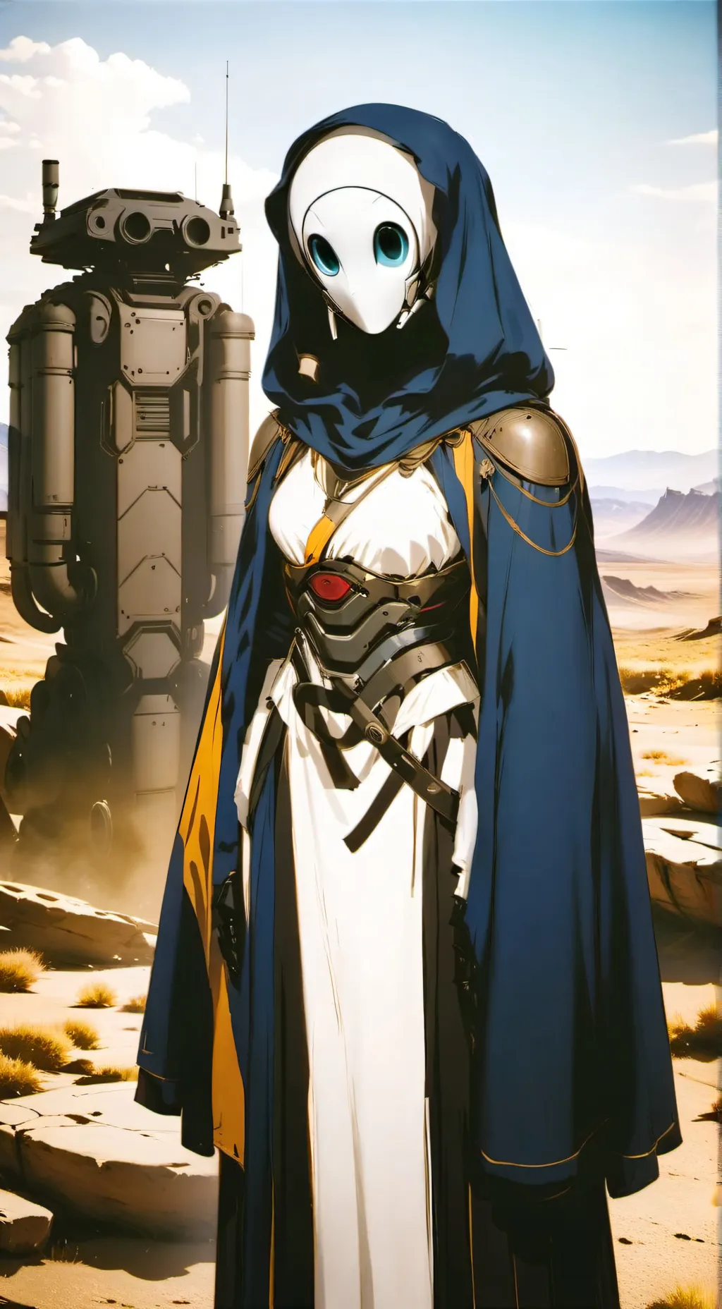 ai character: Uni and H2-7R background