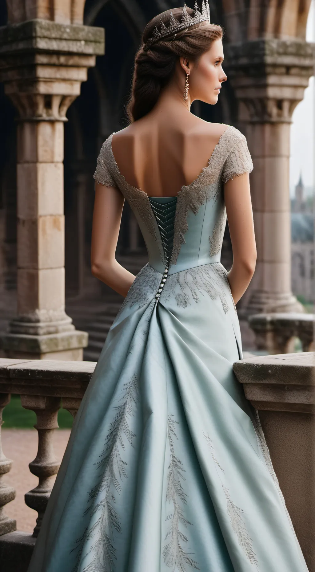 ai character: Queen of England  background