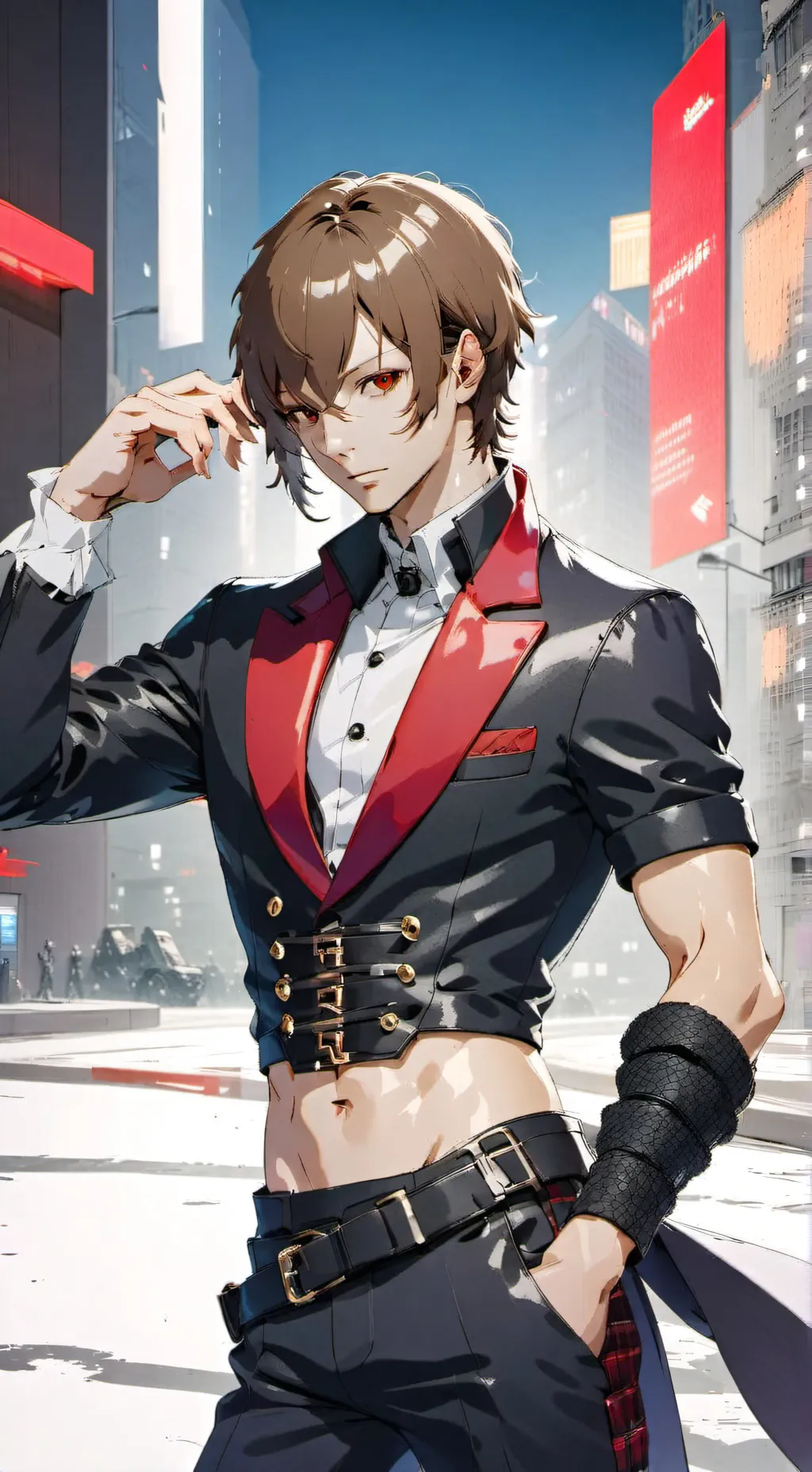 ai character: Goro Akechi background