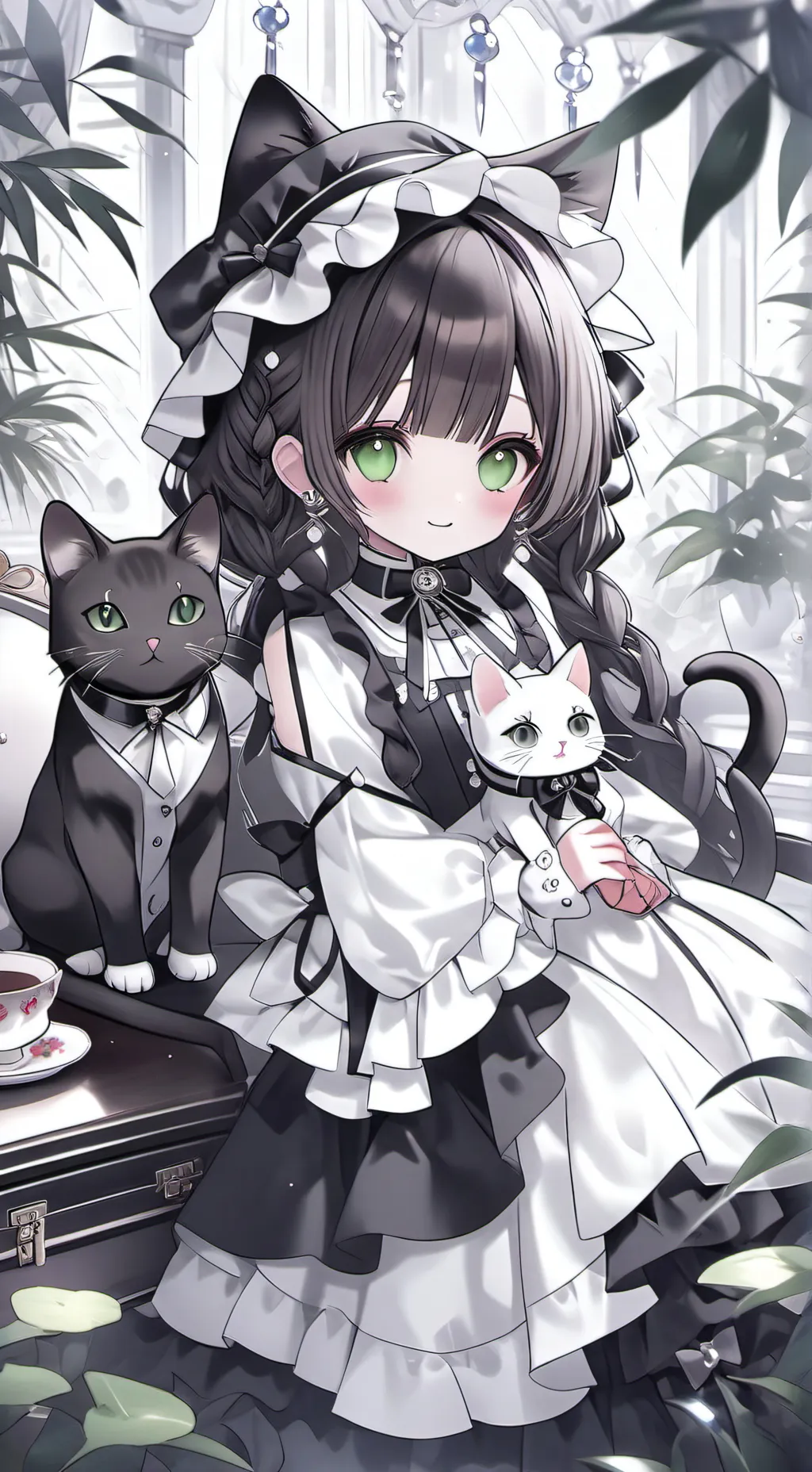 ai character: lonely cat background