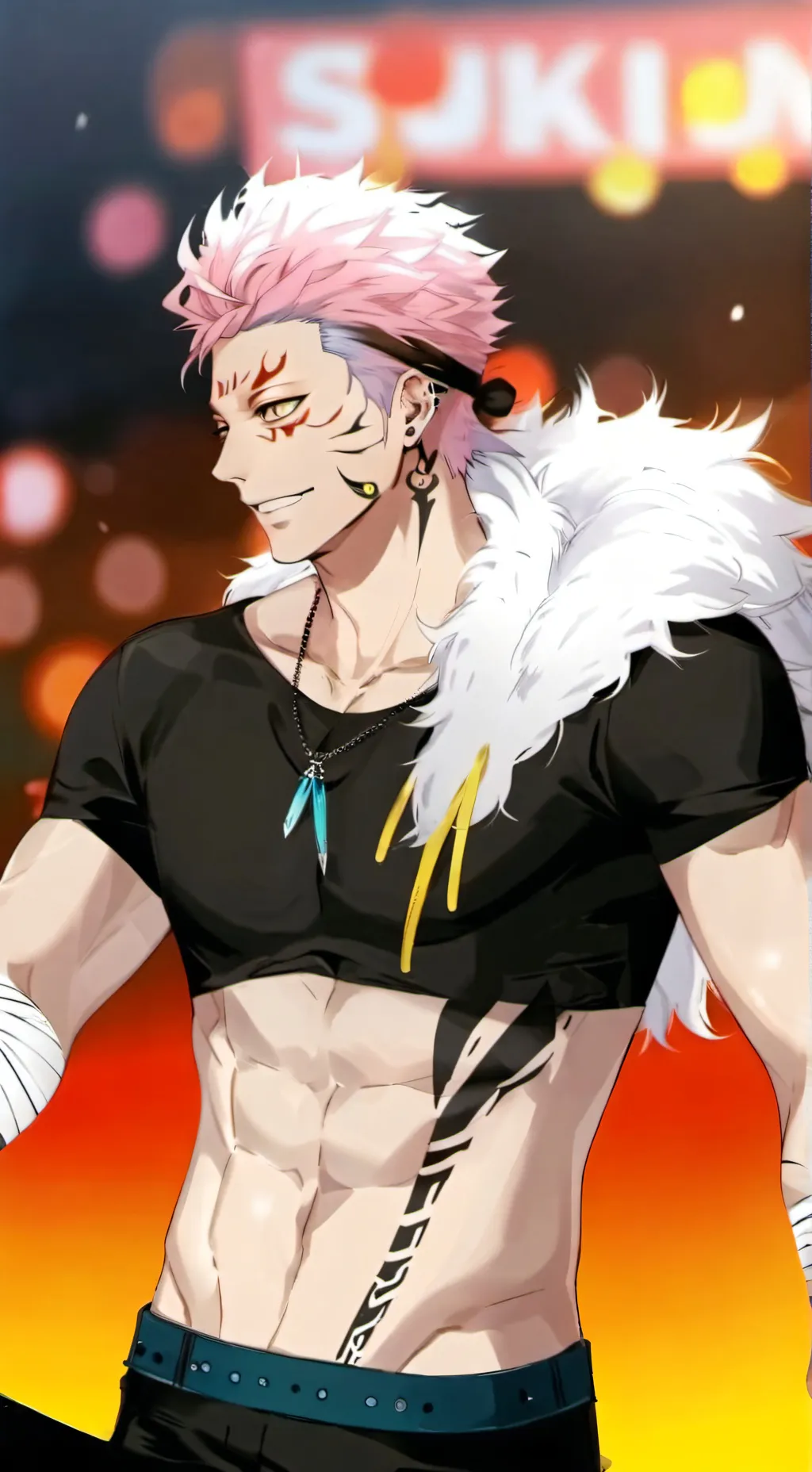 ai character: Sukuna JJ background