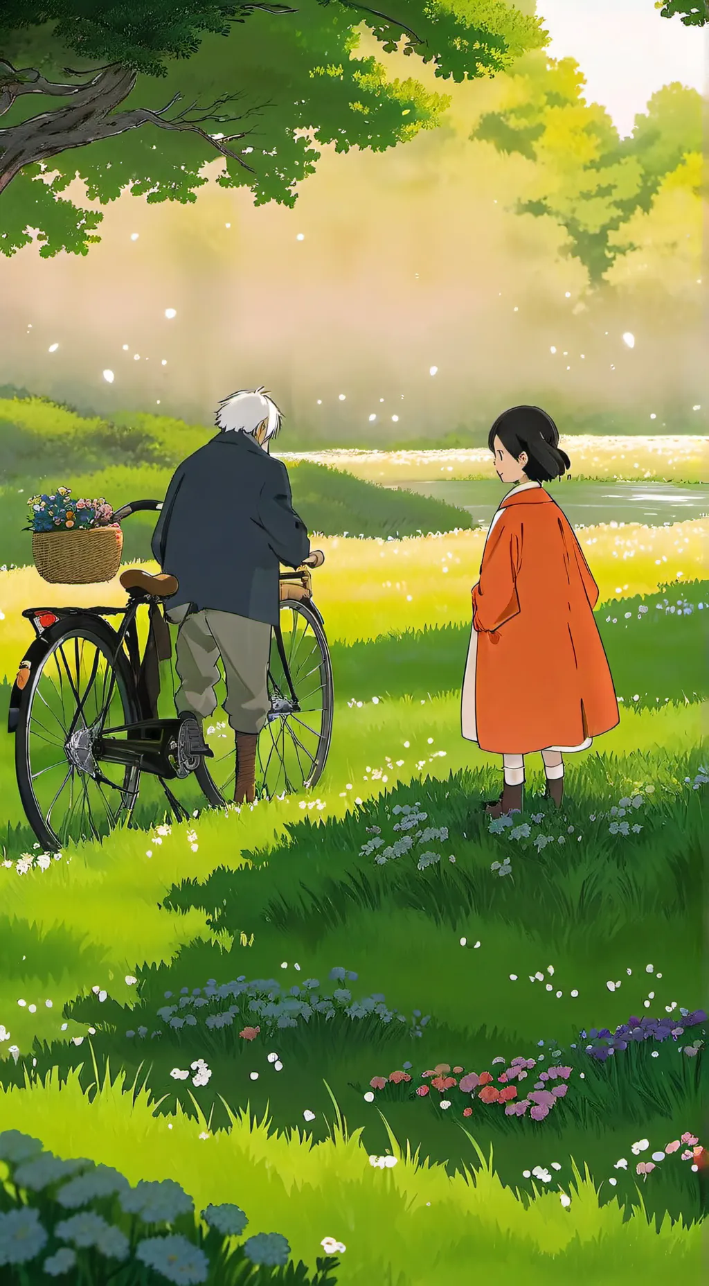 ai character: 静湘与爷爷 background