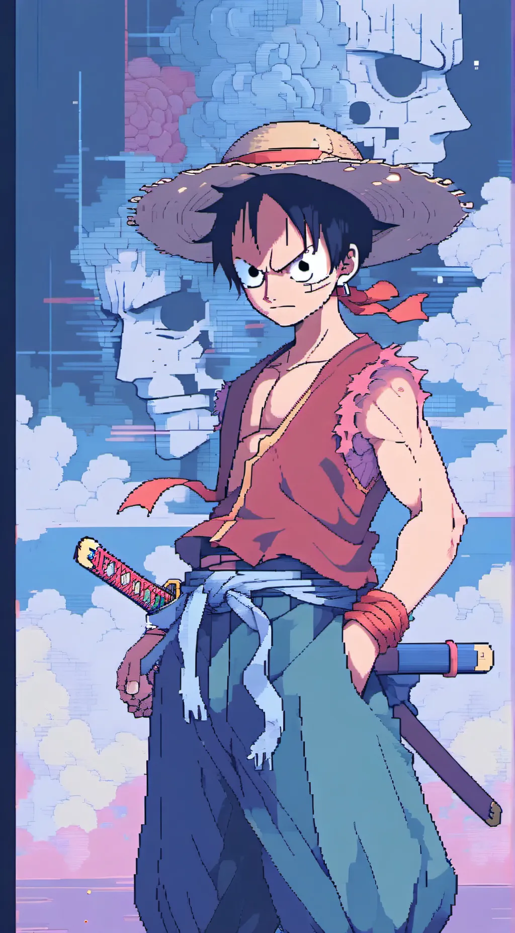 ai character: baby Luffy background