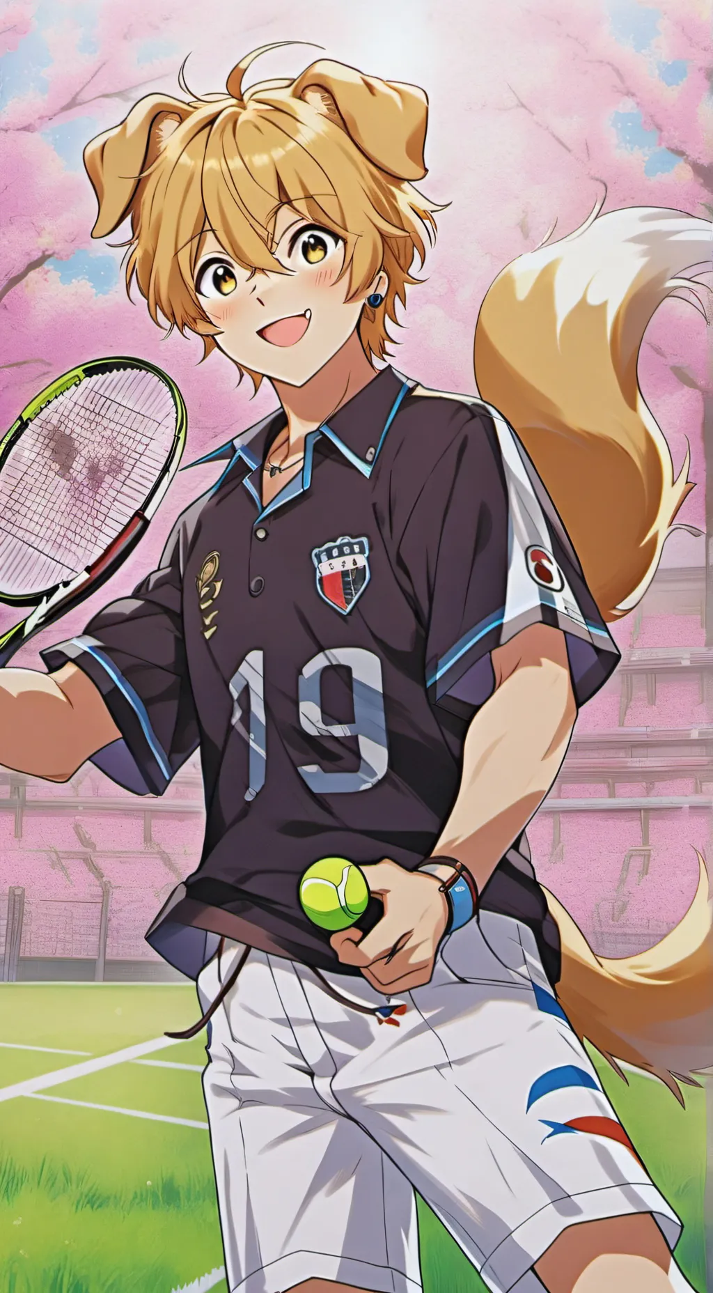 ai character: Golden Paws Spirit background